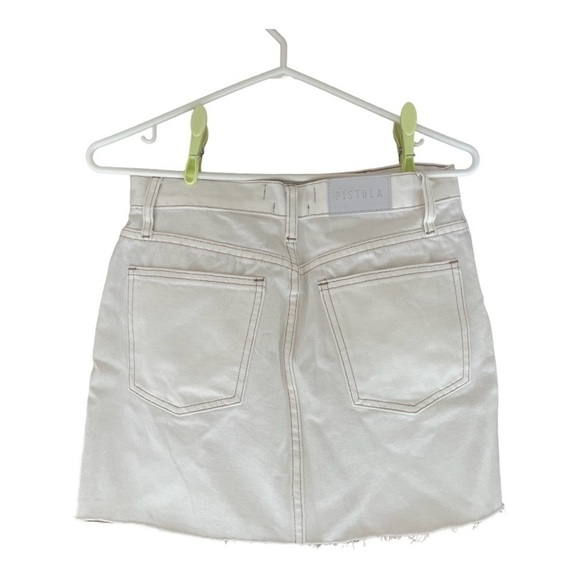 Revolve Pistola Ryder White High-Waisted Denim Mini Skirt - Picture 6 of 14